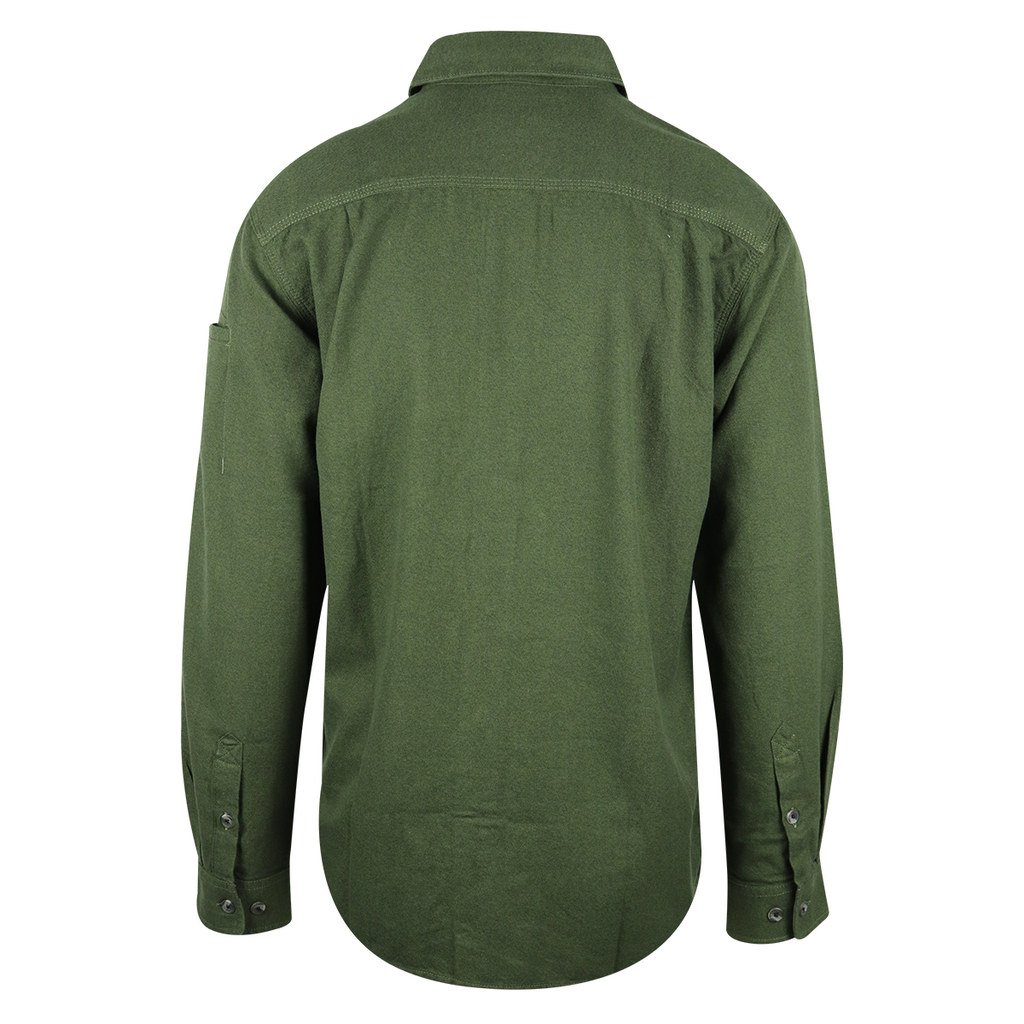 Carhartt Men's Olive Green Relaxed Fit L/S Flannel Shirt (S17)