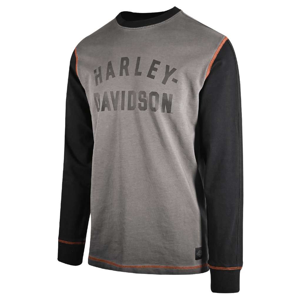 HD Branded Men's T-Shirt Block Letters Graphic Long Sleeve (S65)
