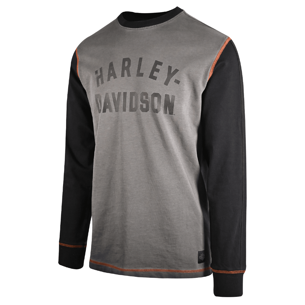 HD Branded Men's T-Shirt Block Letters Graphic Long Sleeve (S65)
