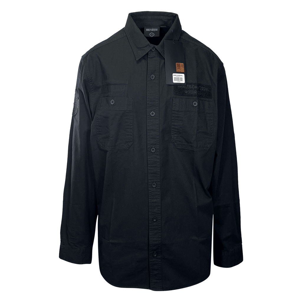 HD Branded Men's Shirt Black Beauty Park Shirt L/S Woven (S64)