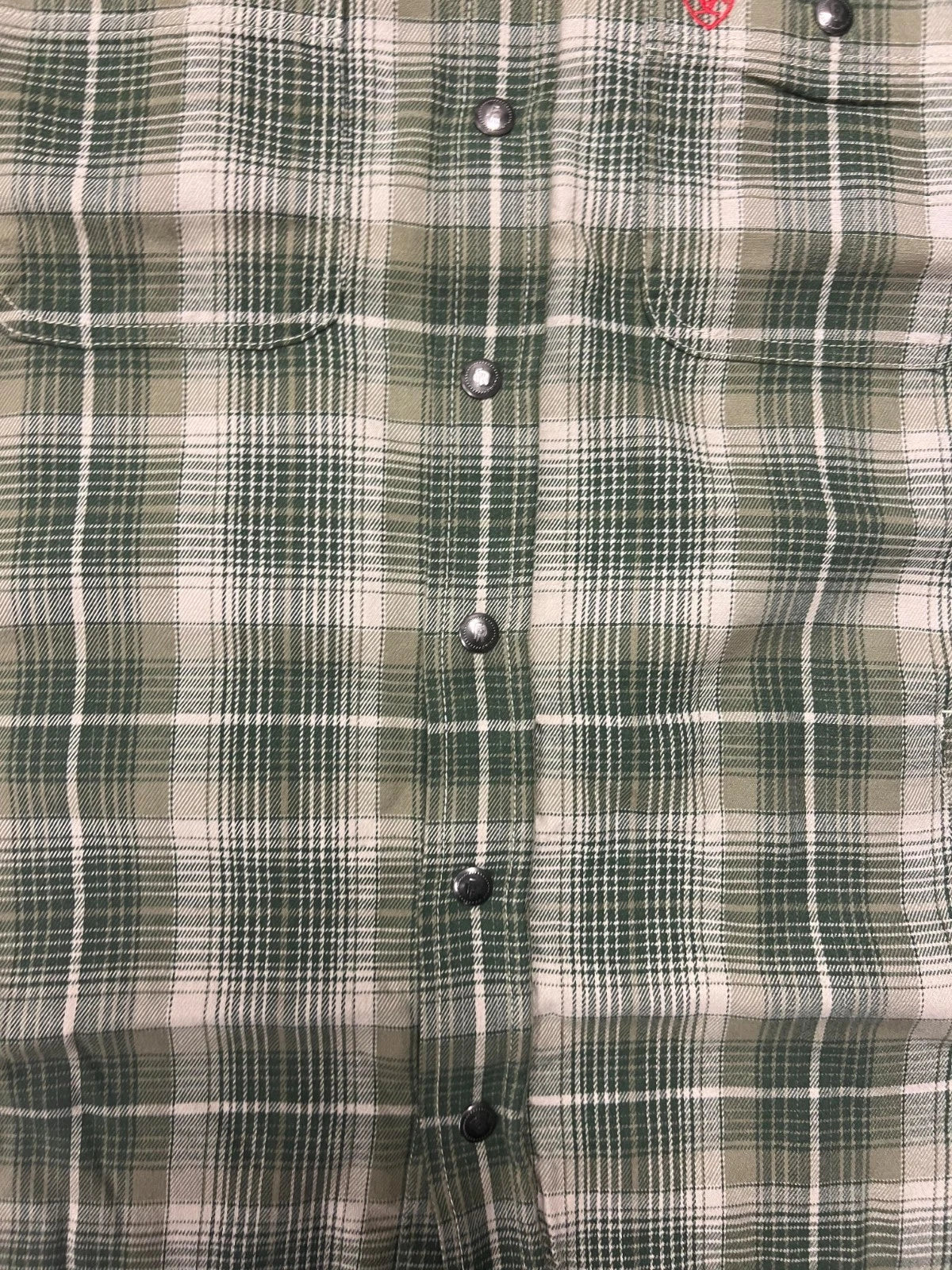 Ariat FR Men's Green Plaid Shirt Monument Jacket Long Sleeve (S59)