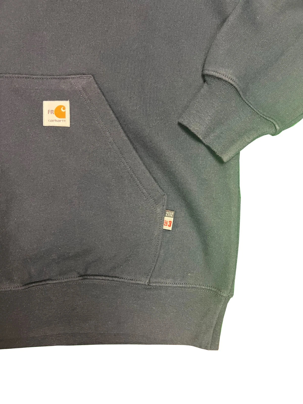 Carhartt FR Men's Navy Sweatshirt Midweight Hooded Pullover (S44)