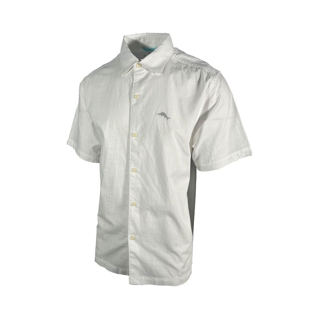 Tommy Bahama Men's White Shirt Button Up Short Sleeve (S07)