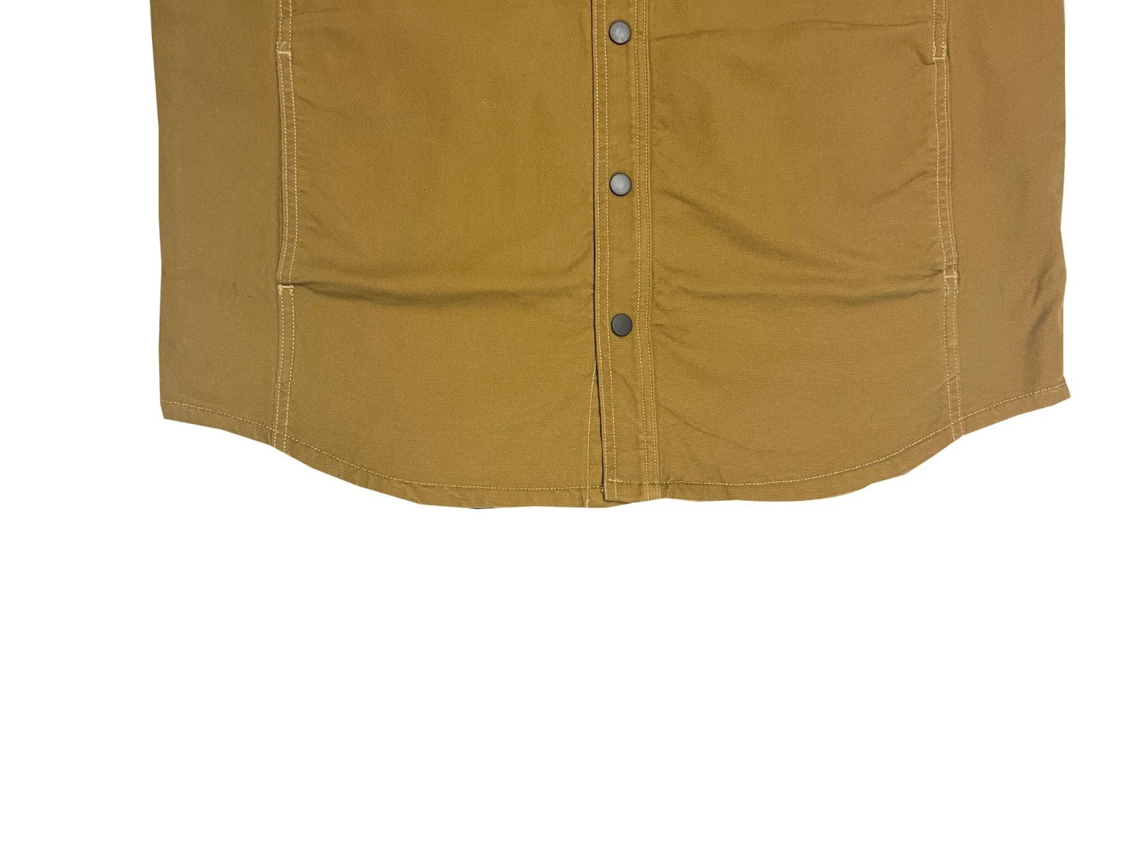 Carhartt Men′s Brown Jacket Rugged Flex Canvas Fleece Lined Shirt L/S (S53)