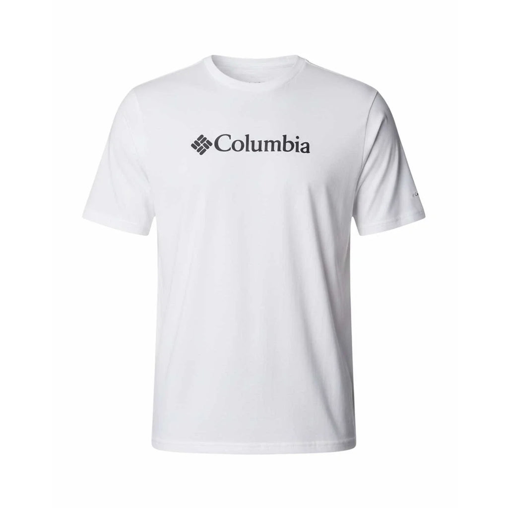 Columbia Men's White T-Shirt CSC Basic Logo Everyday Wear S/S Tee (S05)