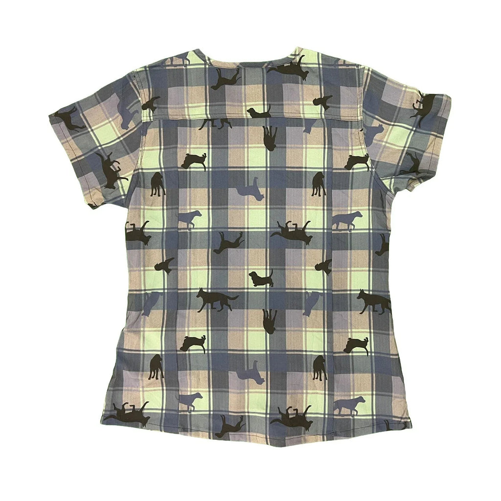 Carhartt Women's Scrub Faithful Friends Navy Force Rugged Cross-Flex Top (M8C4)