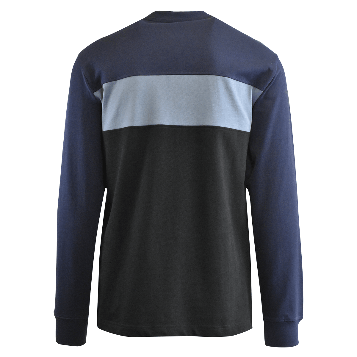 HD Branded Men's Henley T-Shirt Navy Blue Colorblock HD-MC Long Sleeve