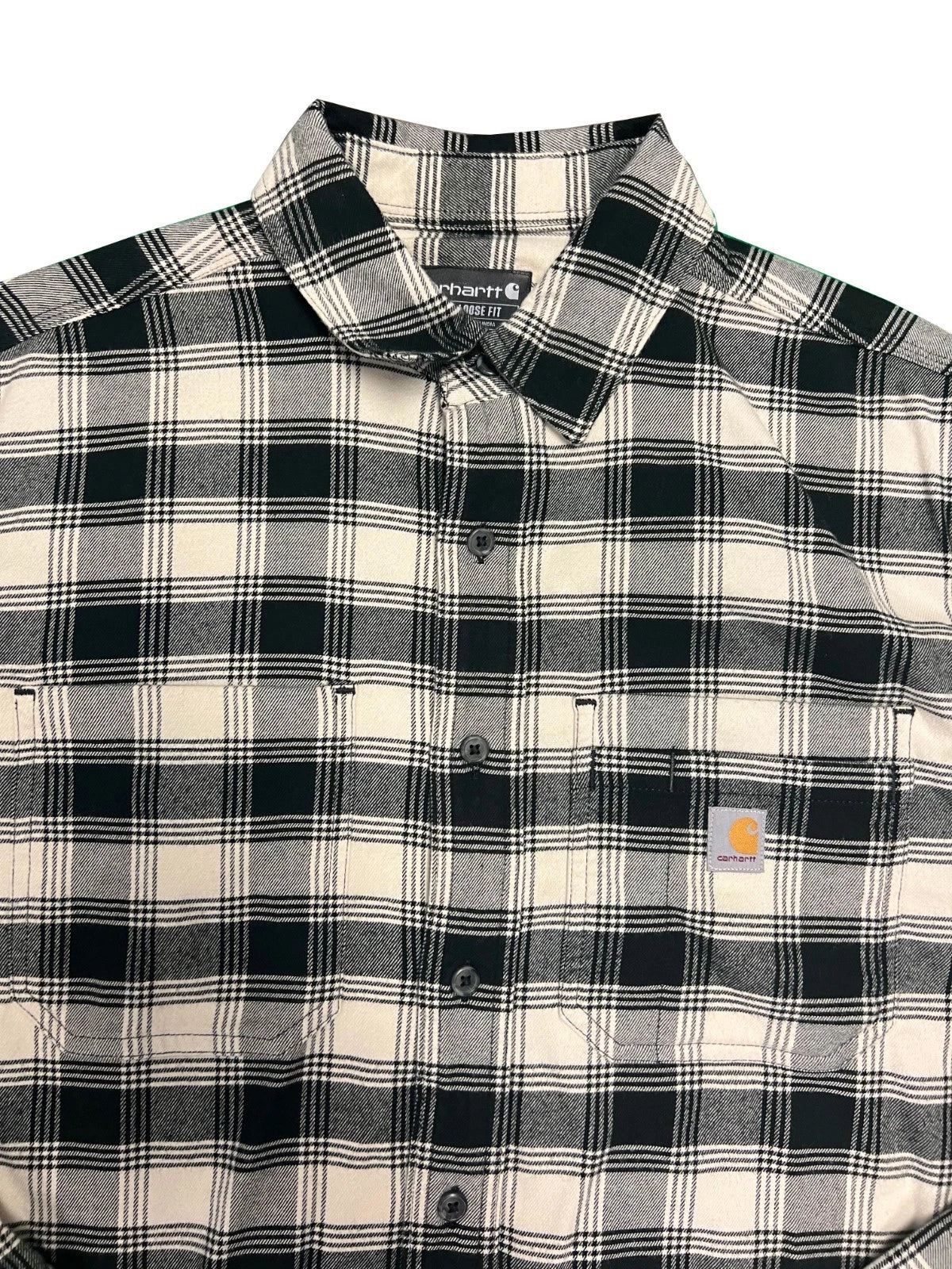 Carhartt Men's Malt/Black Shirt Rugged Flex Relaxed Fit Button Down L/S (356)