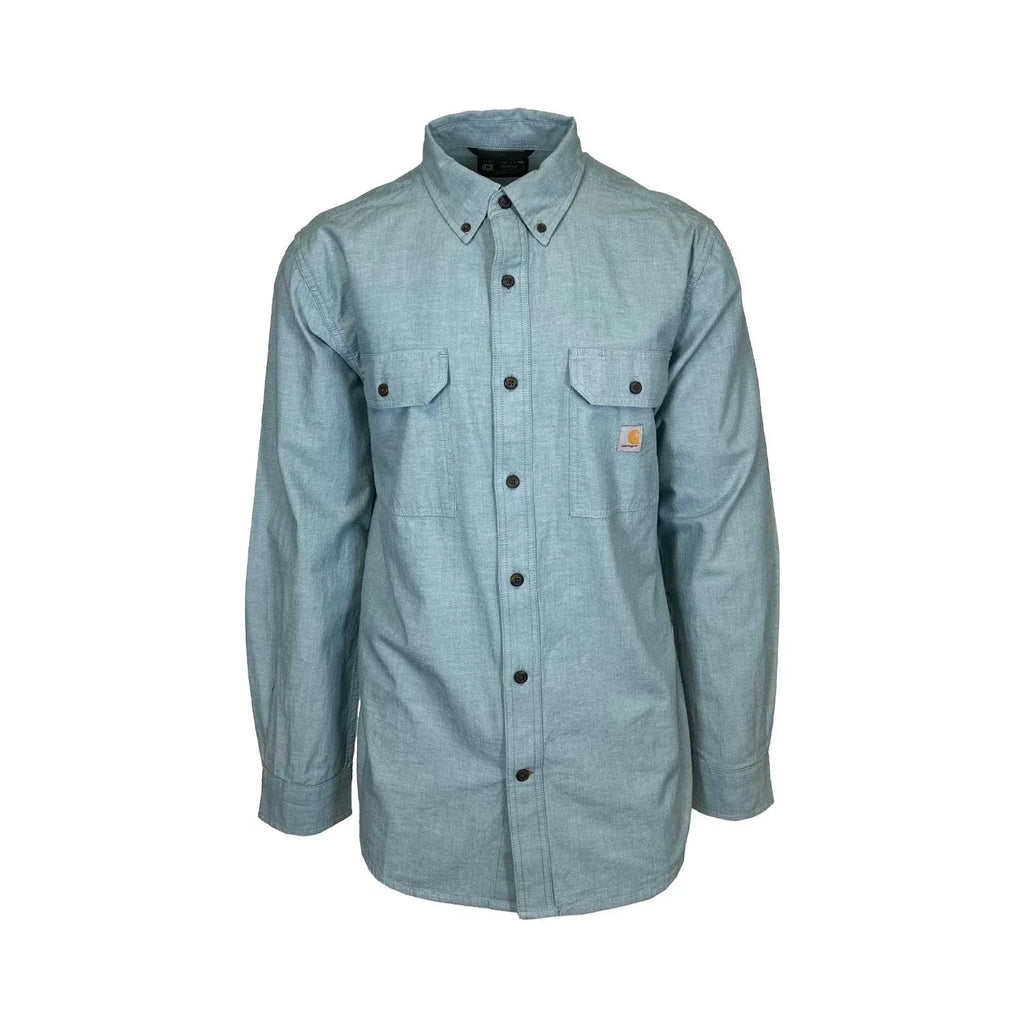Carhartt Men's Blue Chambray Shirt Loose Fit Midweight L/S (350)