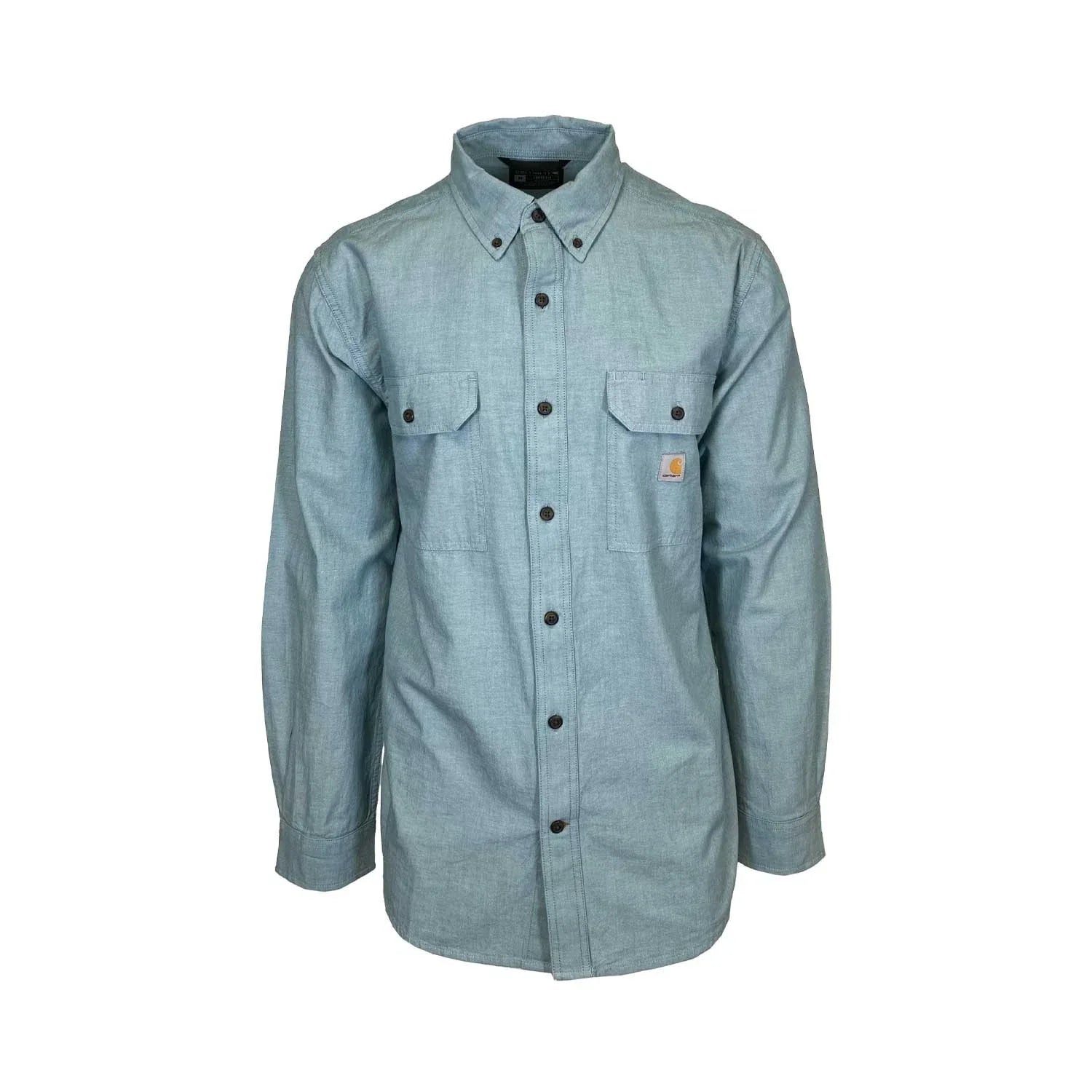 Carhartt Men's Blue Chambray Shirt Loose Fit Midweight L/S (350)