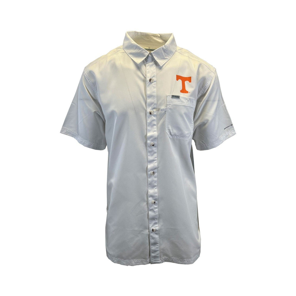 Columbia Men's White Shirt Tennessee Volunteers PFG Slack Tide Omni-Shade (335)