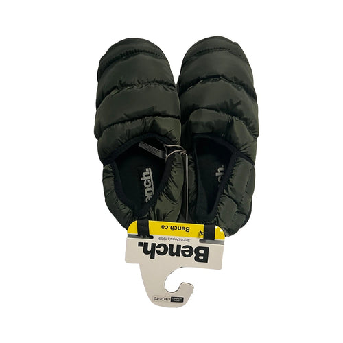 Bench Men's Dark Olive Puffer Slippers with Rubber Sole FiberFill (S02)