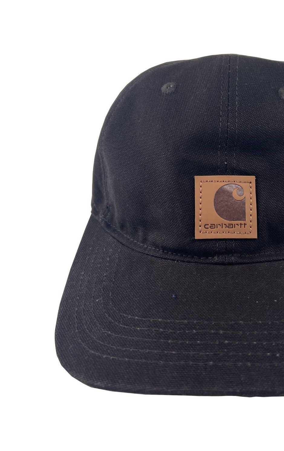 Carhartt Dark Brown Canvas Cap FastDry Comfort Center Logo Patch (S01)