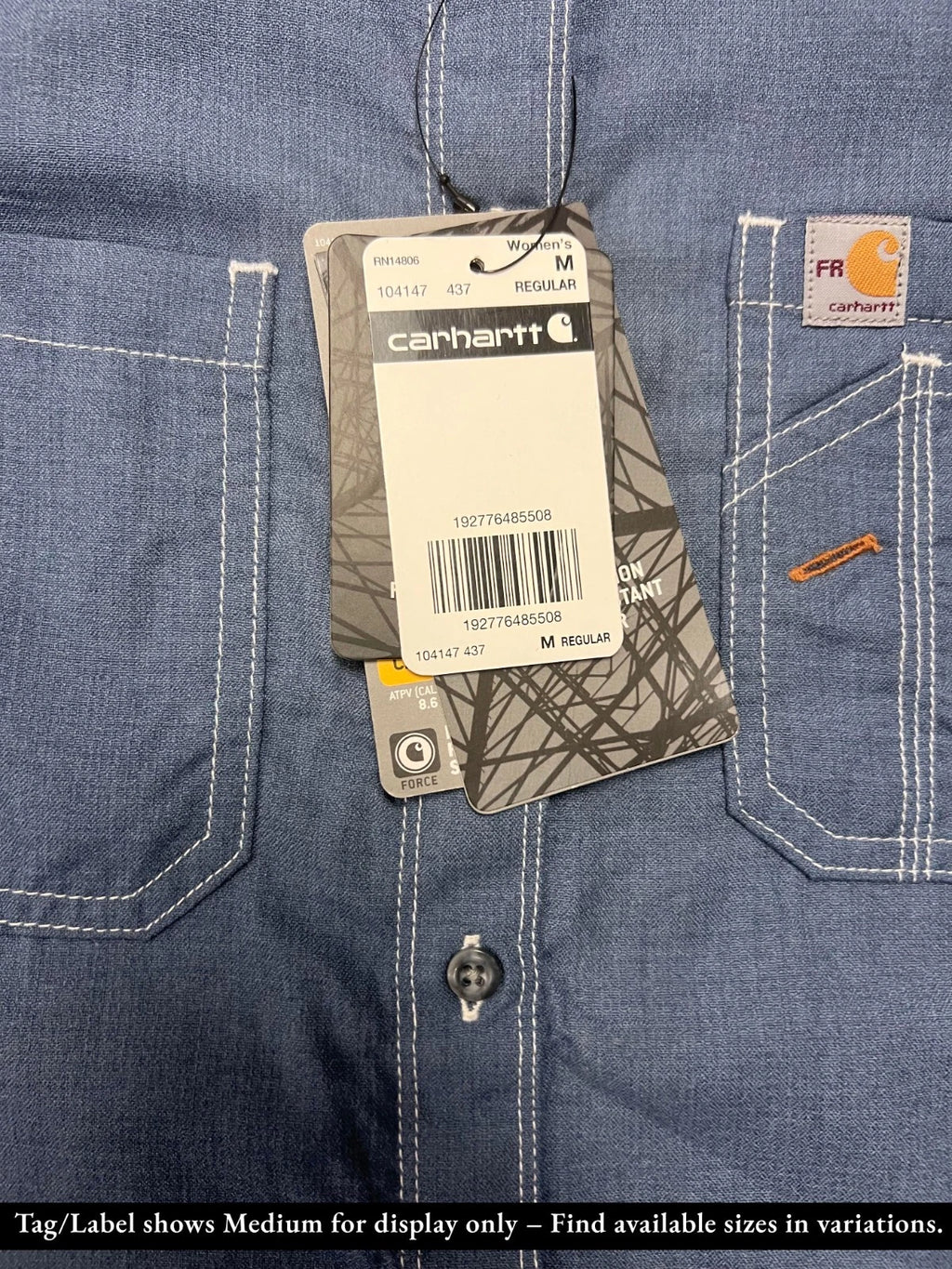 Carhartt FR Women's Steel Blue Shirt Flame Resistant Long Sleeve (S01)