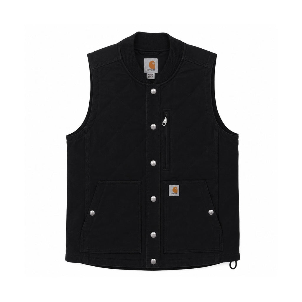 Carhartt Women's Black Rugged Flex Relaxed Collar Vest Sleeve Less (S10)