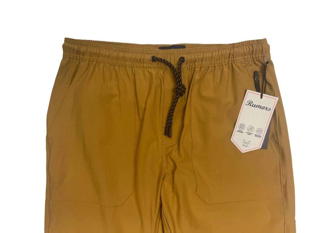 Rumors Men’s Khaki Jogger Pant Lightweight Technical Stretch Fabric (S01)