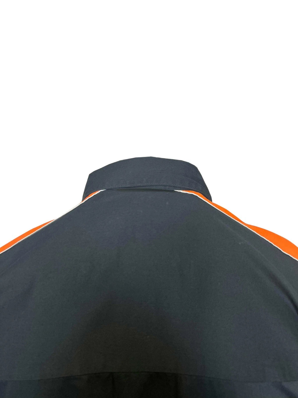 HD Brand Men's Black Shirt Orange Stacked Bar & Shield Colorblock (S350)