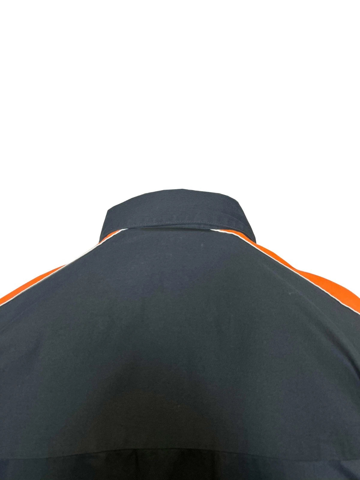 HD Brand Men's Black Shirt Orange Stacked Bar & Shield Colorblock (S350)