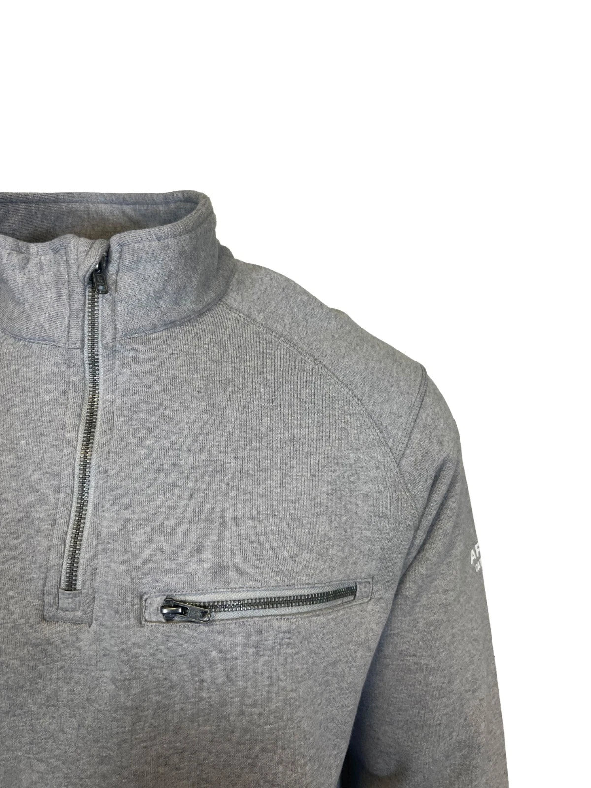 Ariat FR Men's Silver Fox Heather Hoodie 1/4 Zip Pullover Sweatshirt (S68)