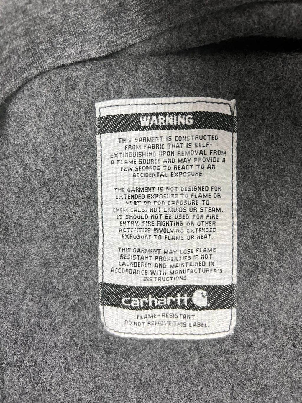 Carhart FR Men′s Granite Heather Sweatshirt Quarter Zip Mock Neck (S52)