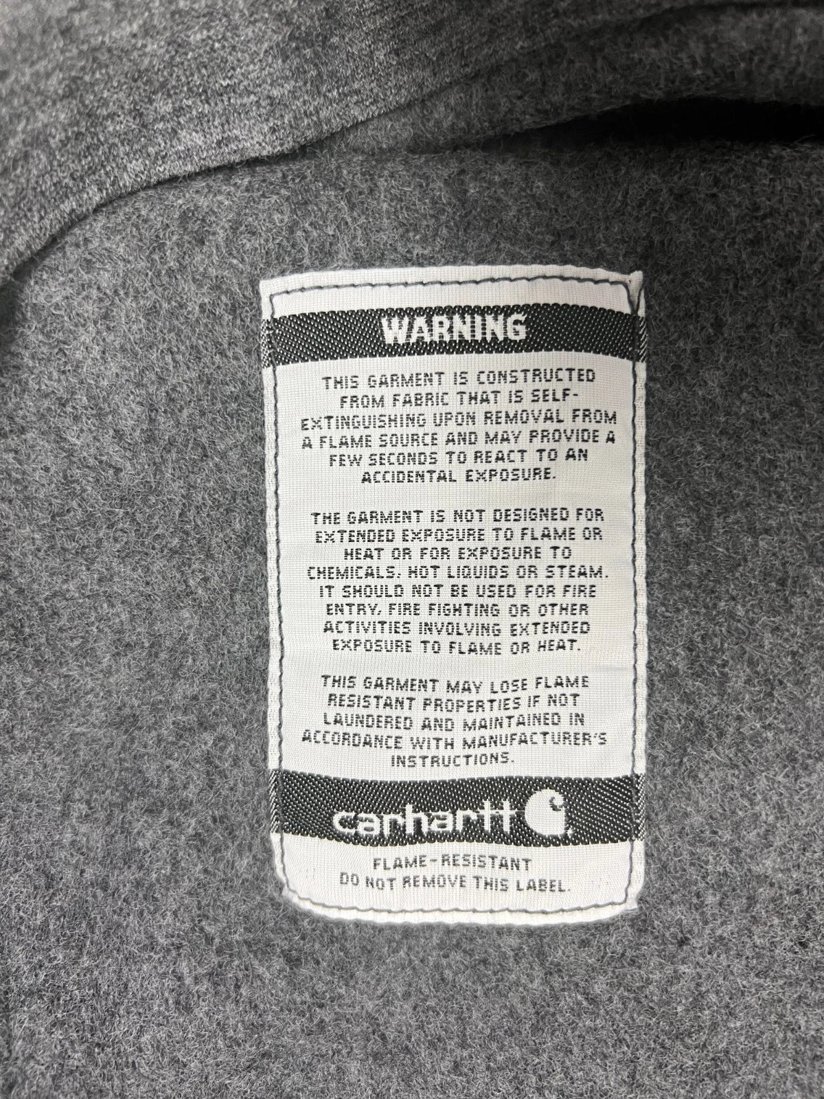 Carhart FR Men′s Granite Heather Sweatshirt Quarter Zip Mock Neck (S52)