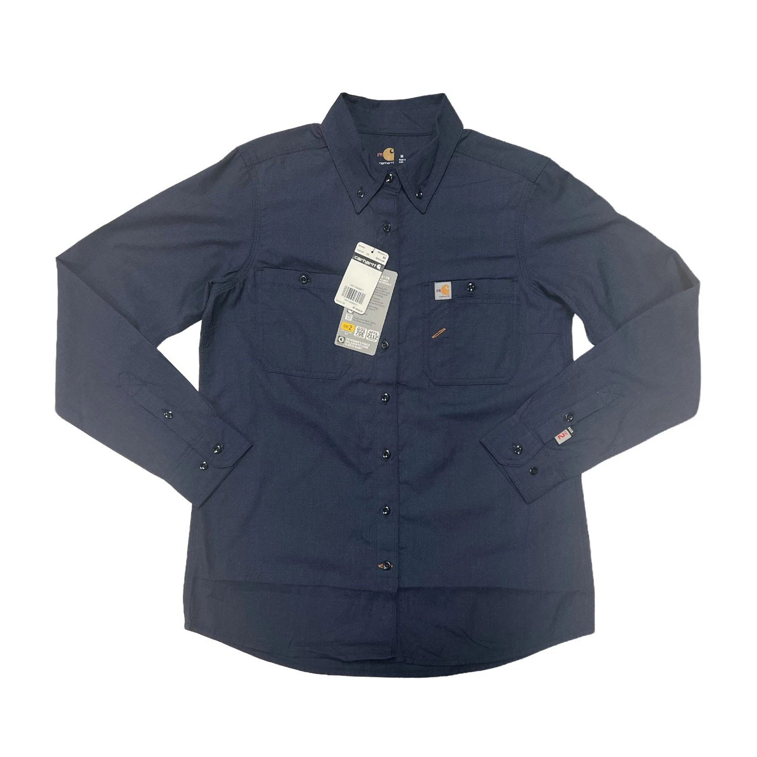 Carhartt FR Women's Navy Shirt Flame Resistant Long Sleeve Lightweight (S03)
