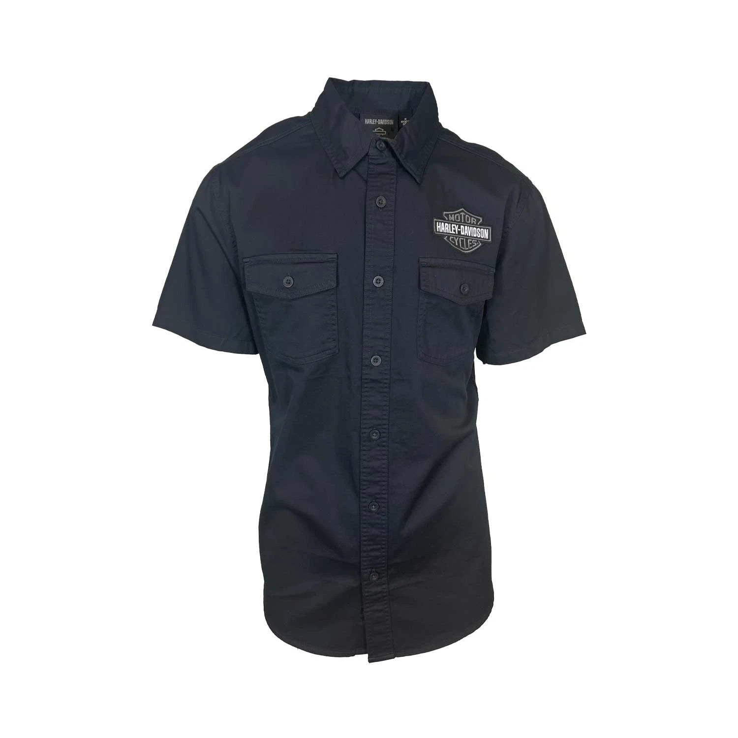 HD Brand Men's Black Shirt Ashes Lightweight Cotton Twill S/S (S346)