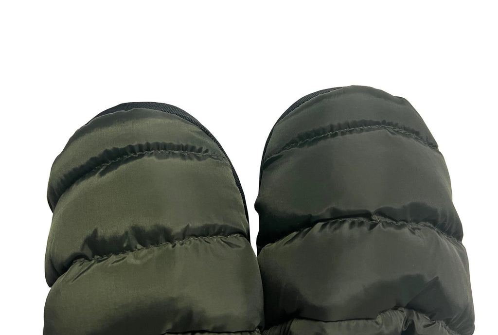 Bench Men's Dark Olive Puffer Slippers with Rubber Sole FiberFill (S02)