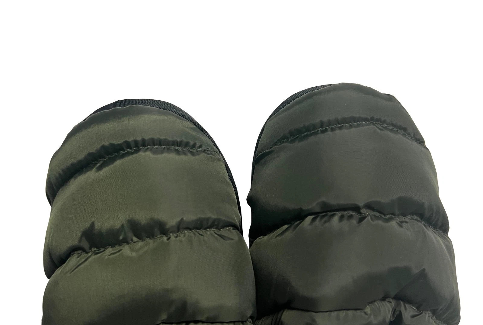 Bench Men's Dark Olive Puffer Slippers with Rubber Sole FiberFill (S02)