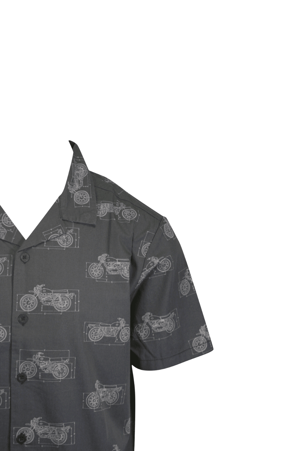 HD Branded Men's Shirt Dark Grey Fueled Allover Custom Print S/S (S61)