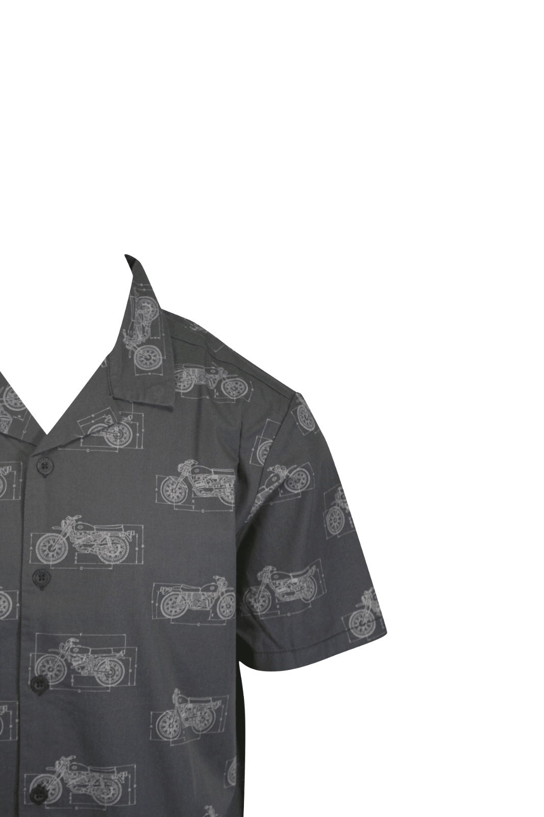 HD Branded Men's Shirt Dark Grey Fueled Allover Custom Print S/S (S61)