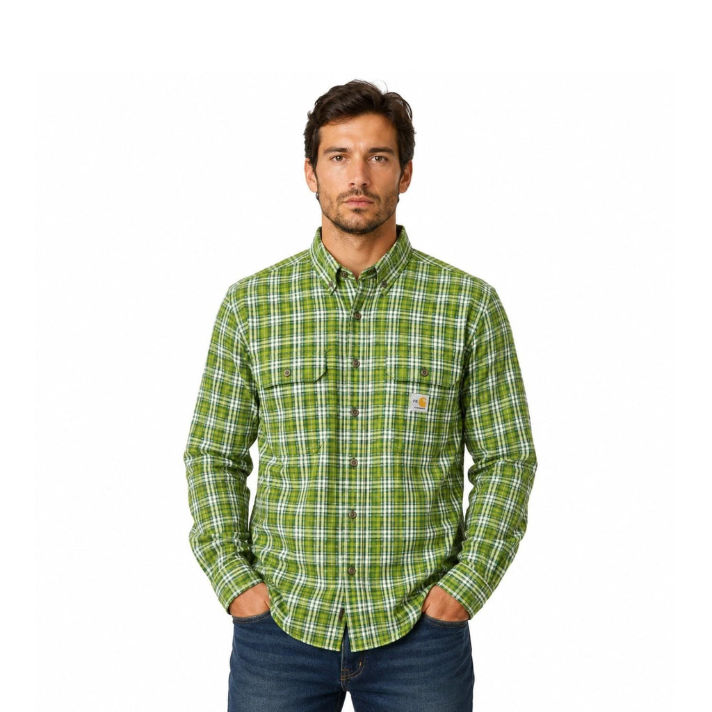Carhartt FR Men's Chive Shirt Rugged Flex Loose Fit Twill Plaid L/S (S363)