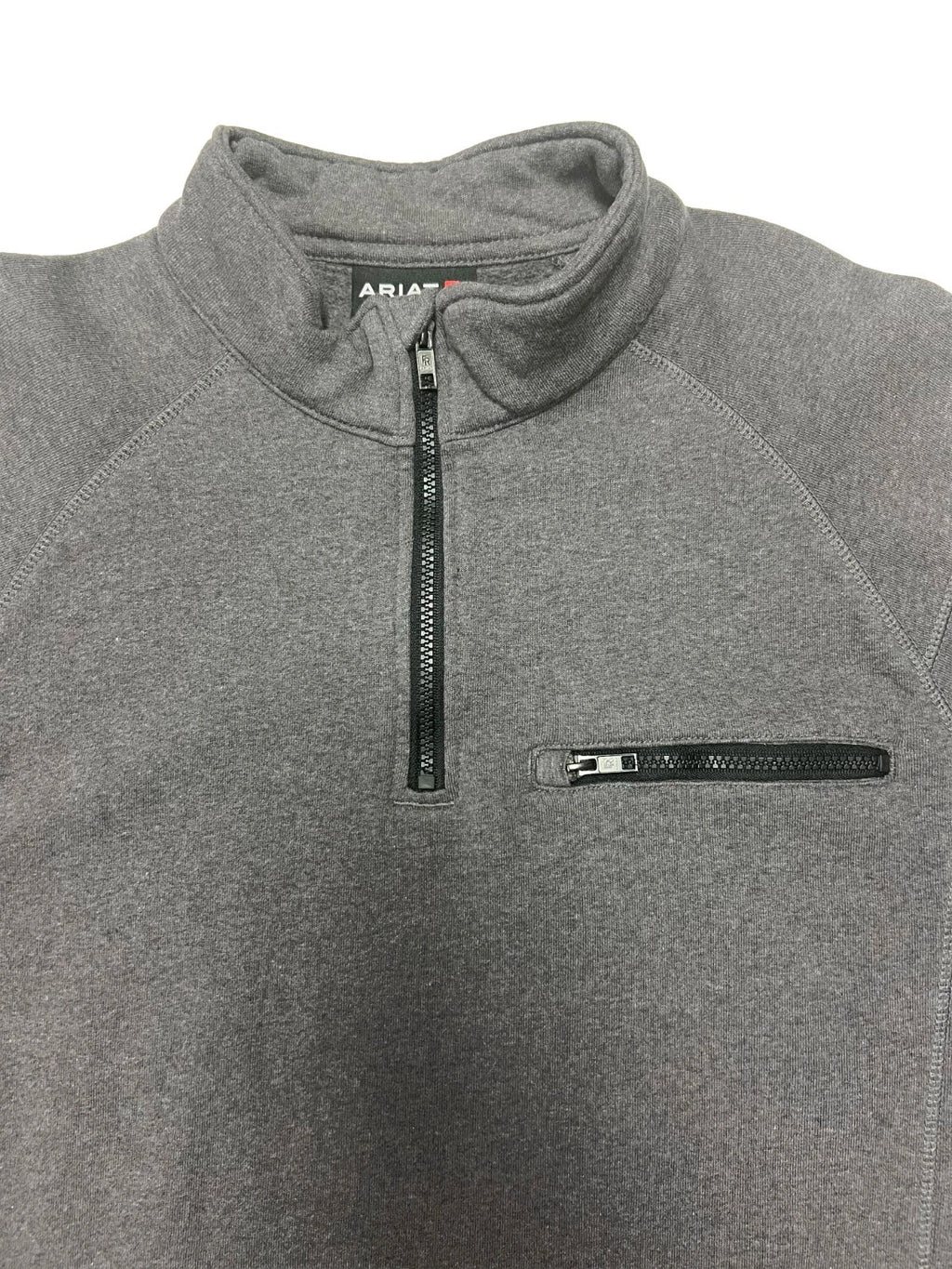 Ariat FR Men's Charcoal Hoodie 1/4 Zip Pullover Sweatshirt (S67)