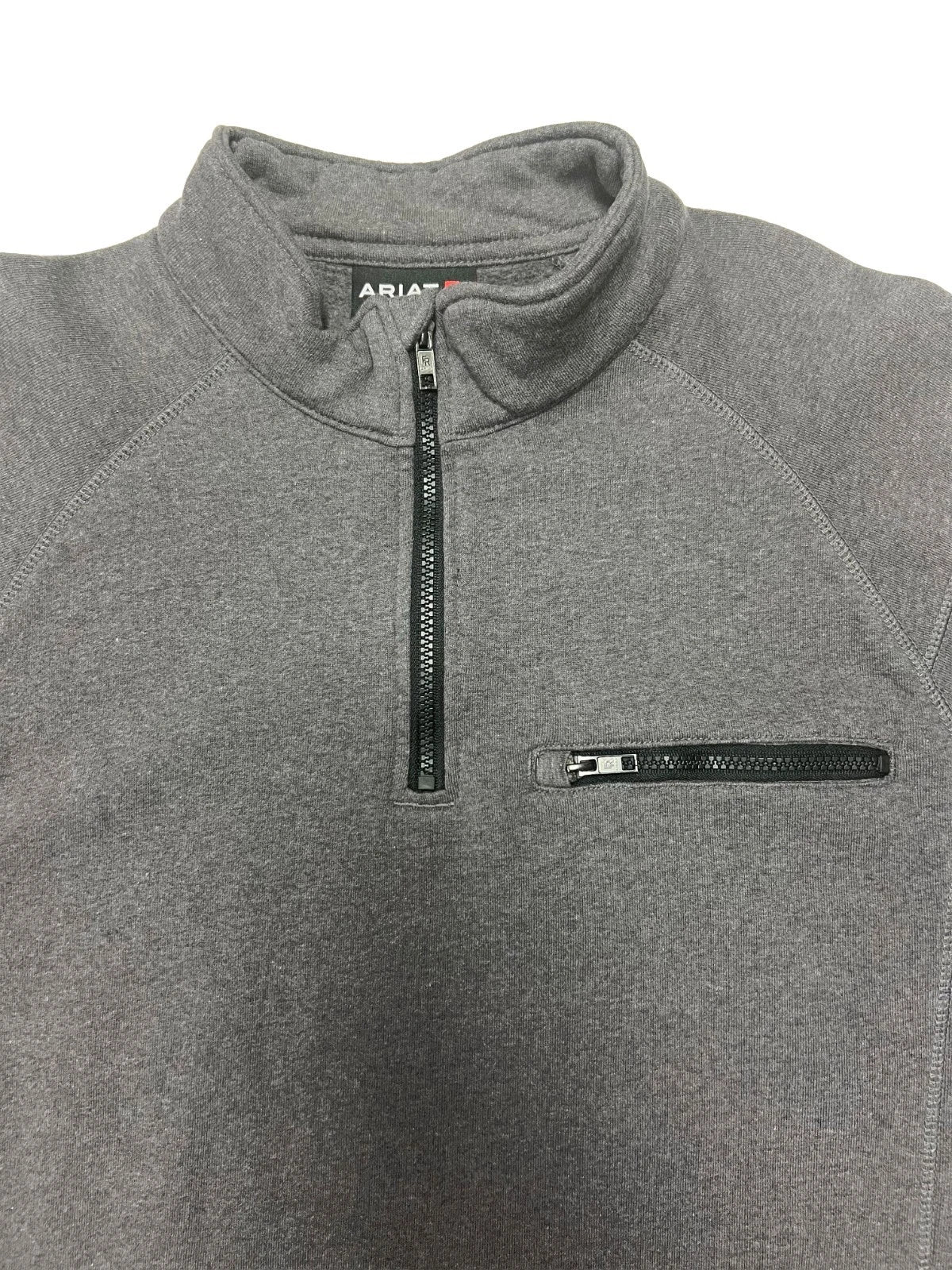 Ariat FR Men's Charcoal Hoodie 1/4 Zip Pullover Sweatshirt (S67)
