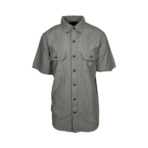 Carhartt Men's Dusty Olive Chambray Shirt Loose Fit Midweight S/S (354)