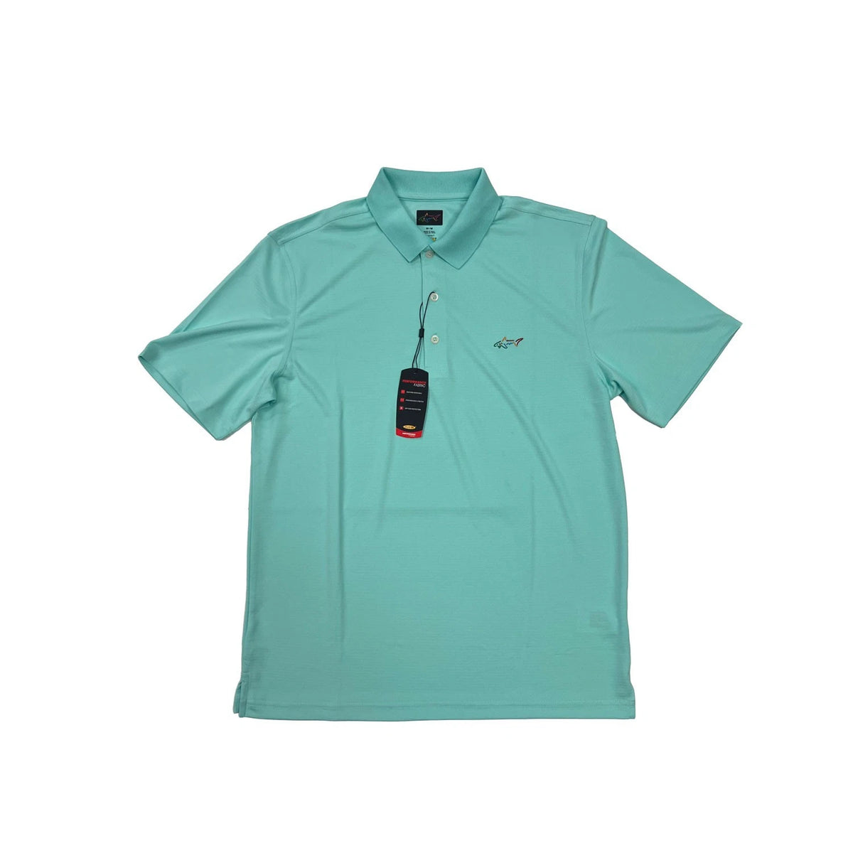 Greg Norman Men's Green Wave T-Shirt - Polo Play Dry UPF Performance Tee (S21)