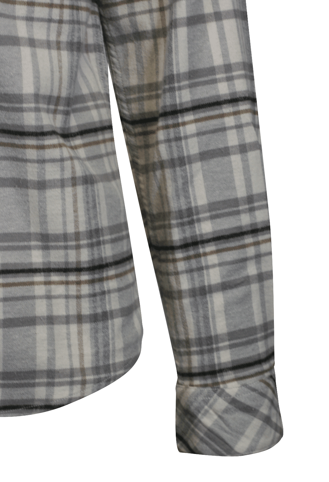 O'Neill Men's Cream Shirt Redmond Plaid Stretch Flannel Long Sleeve (S30)