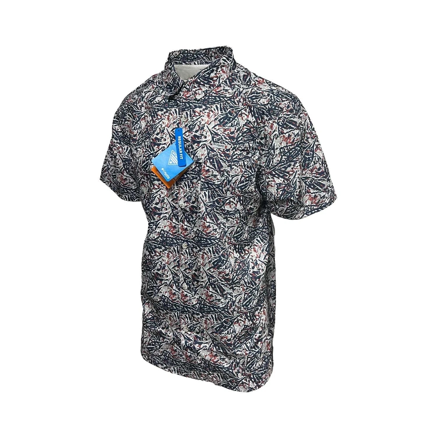 Columbia Men's Nocturnal / Marlin Palms Shirt PFG Super Slack Tide S/S (906)