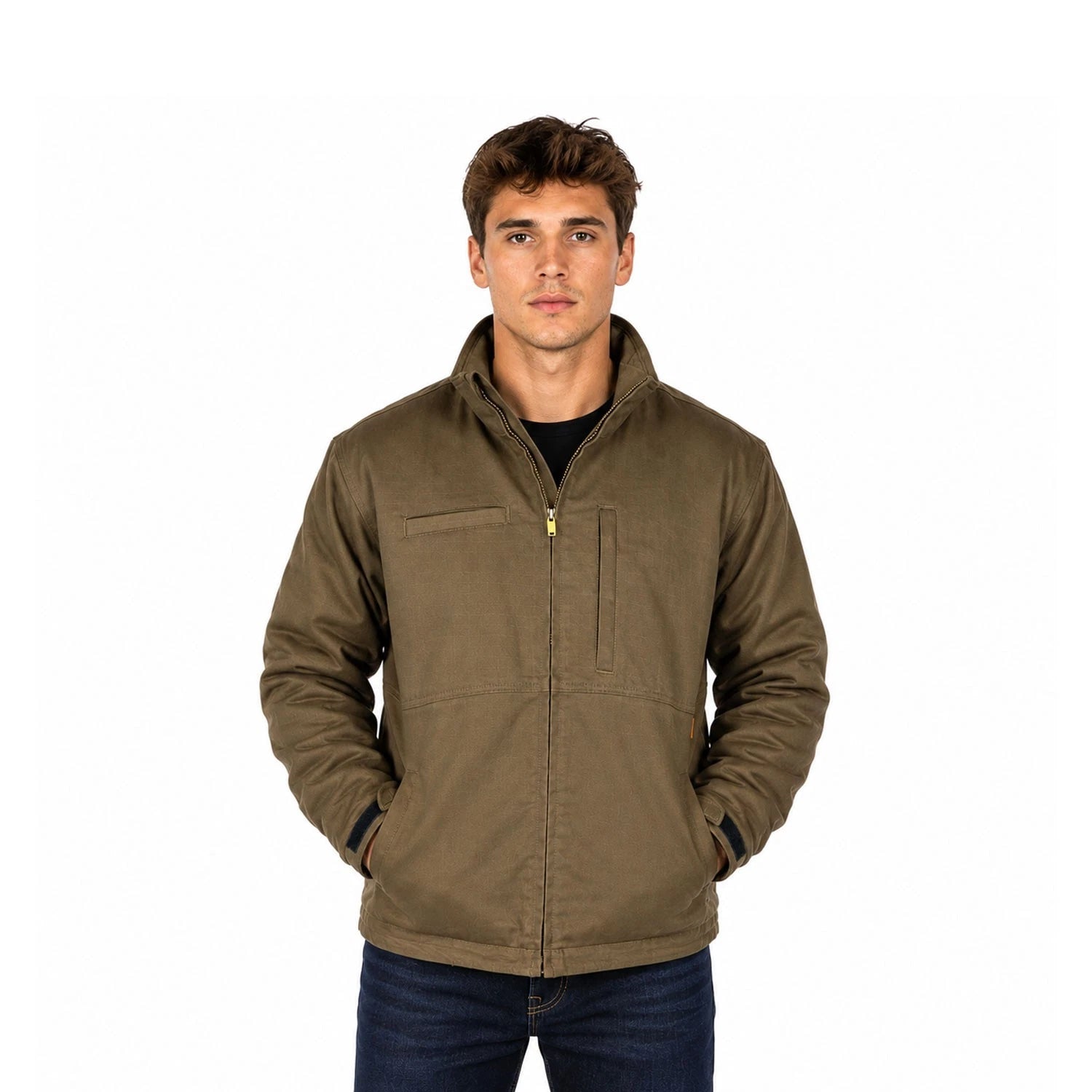 Wrangler FR Men's Fallen Rock Work Jacket Full Zip Flame Resistant CAT 2 (S01)