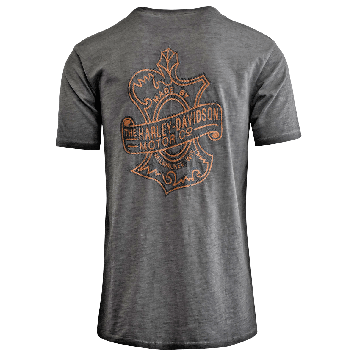 HD Branded Men's T-Shirt Heather Sheen Logo Embroidery Right Chest (S80)