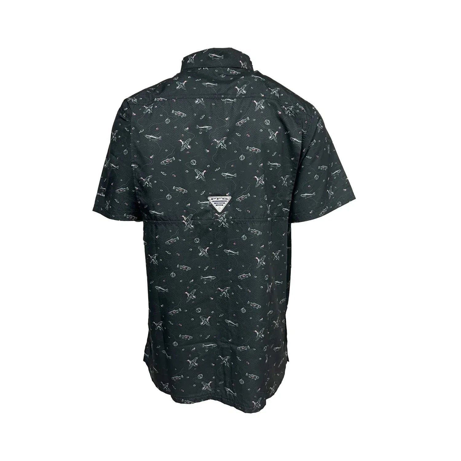 Columbia Men's Black Fish Hunt Shirt Super Slack Tide S/S (007)