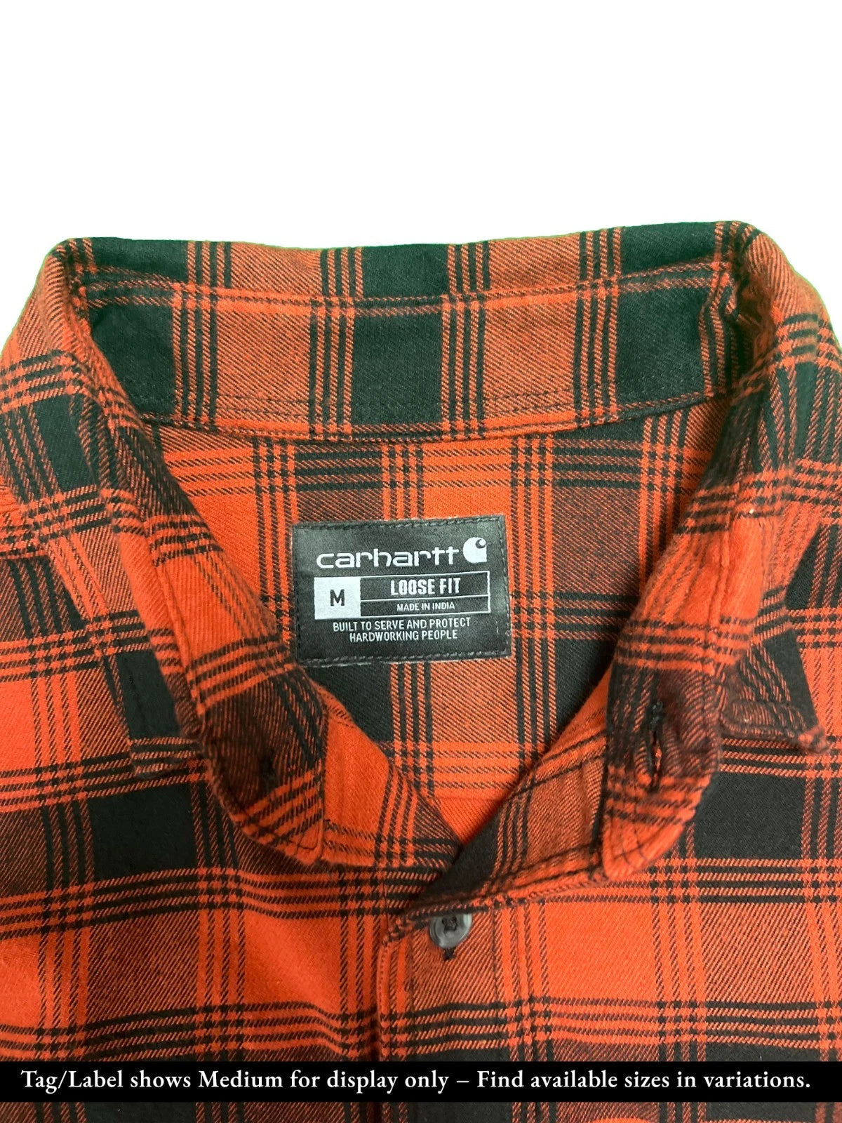 Carhartt Men's Bordeaux Heather Plaid Shirt Mid Weight Flannel L/S (358)