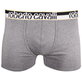 Roberto Cavalli Men's Single Pack Grey Stretch Boxer Briefs