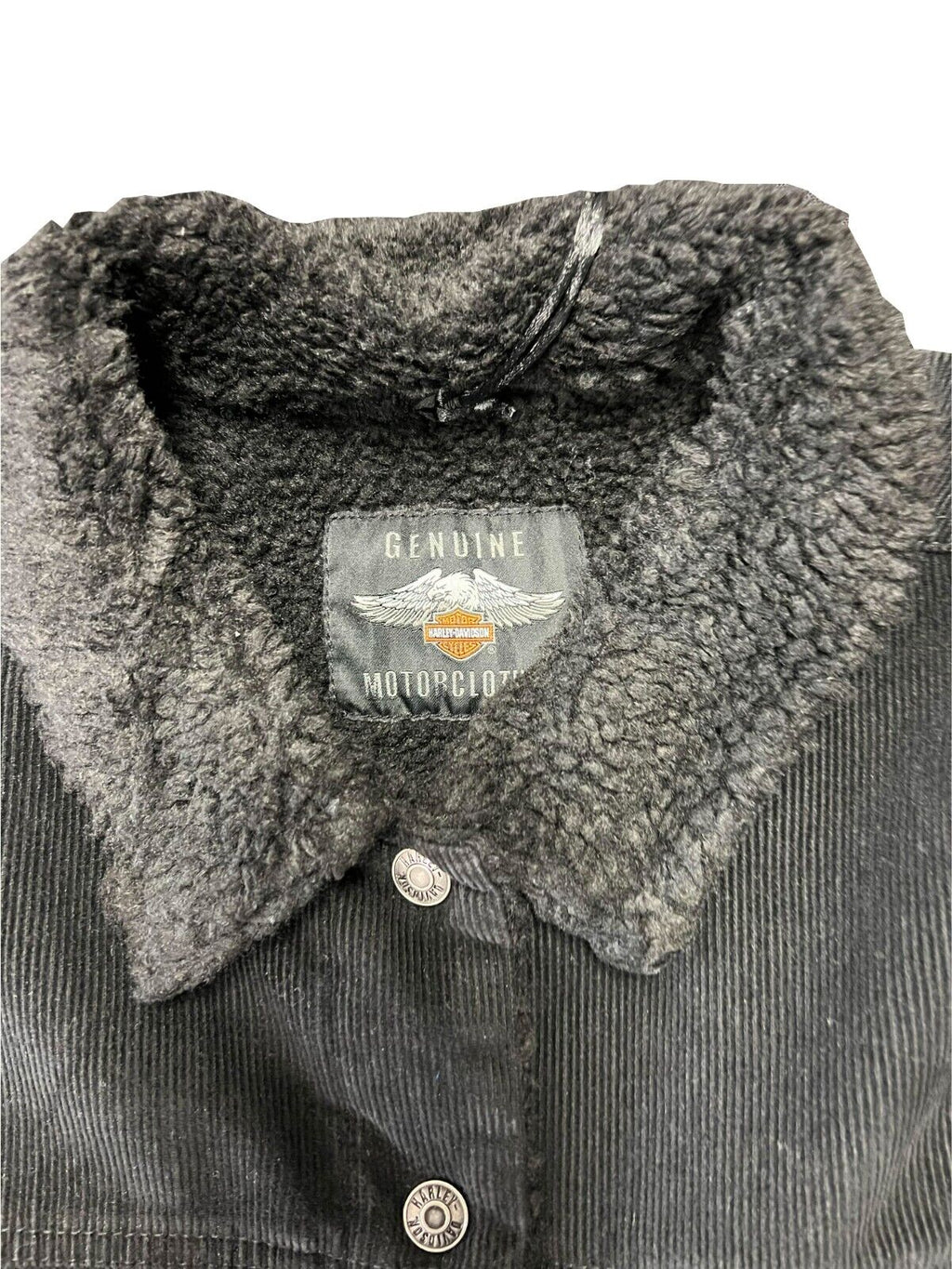 HD Branded Women's Black Jacket Sherpa Lined Corduroy Casual (S24)