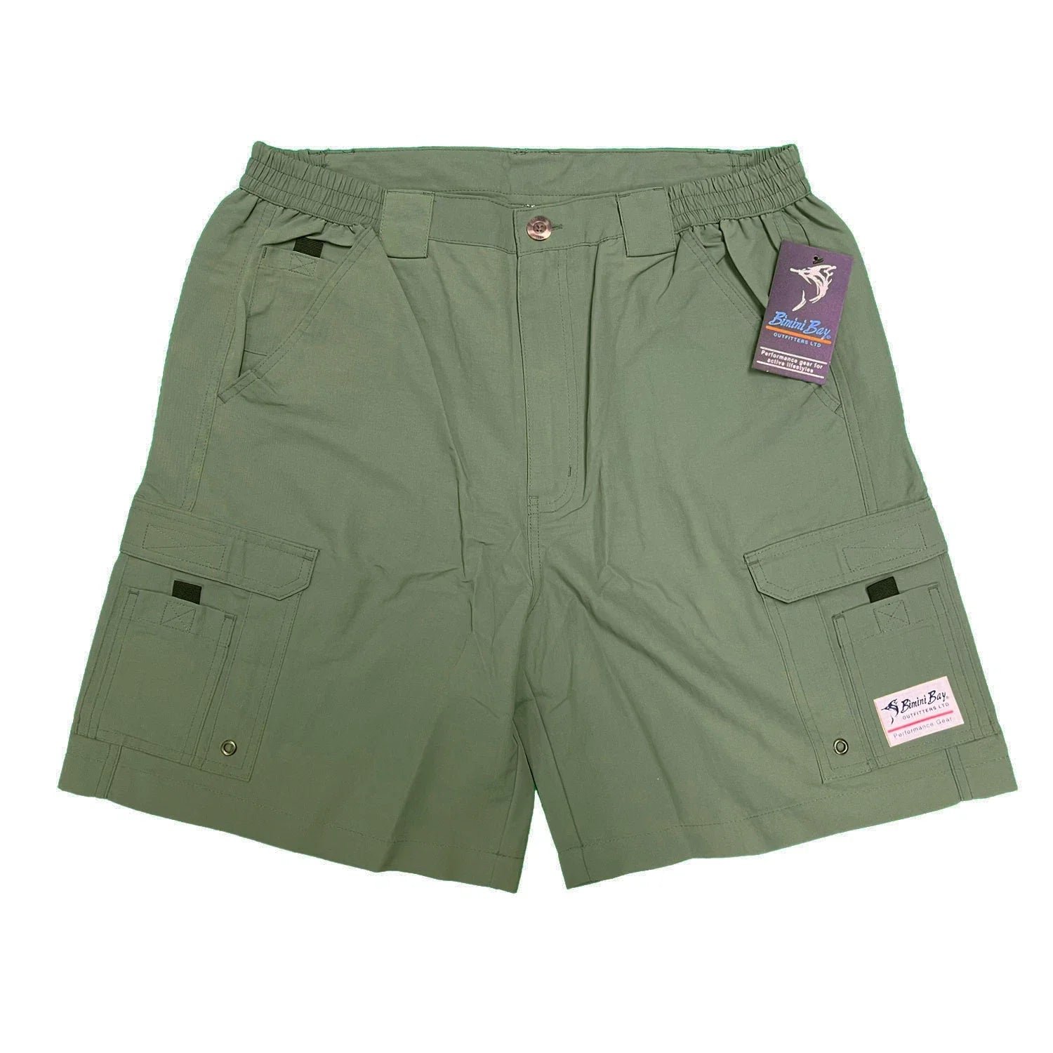 Bimini Bay Outfitters Men's Green Short Boca Grande II Fishing (S09)