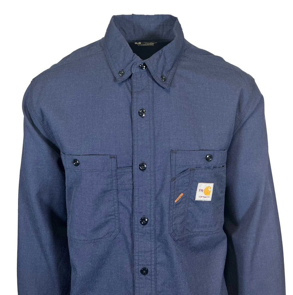 Carhartt FR Men's Navy Shirt Flame Resistant Long Sleeve Lightweight (S02)