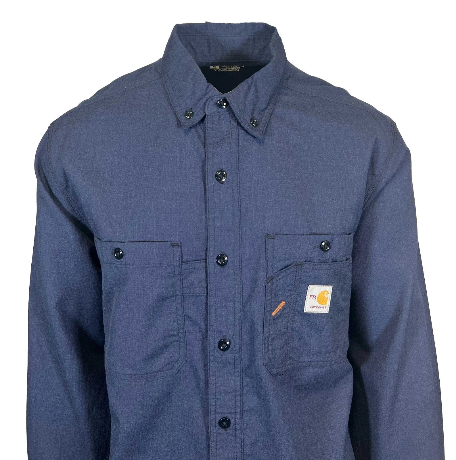 Carhartt FR Men's Navy Shirt Flame Resistant Long Sleeve Lightweight (S02)