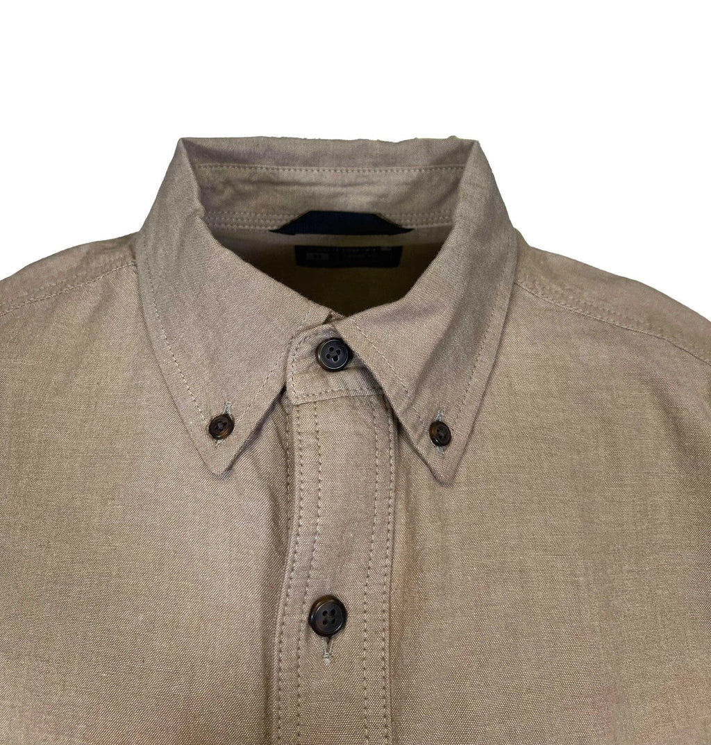 Carhartt Men's Dark Tan Chambray Shirt Loose Fit Medium Weight S/S (353)