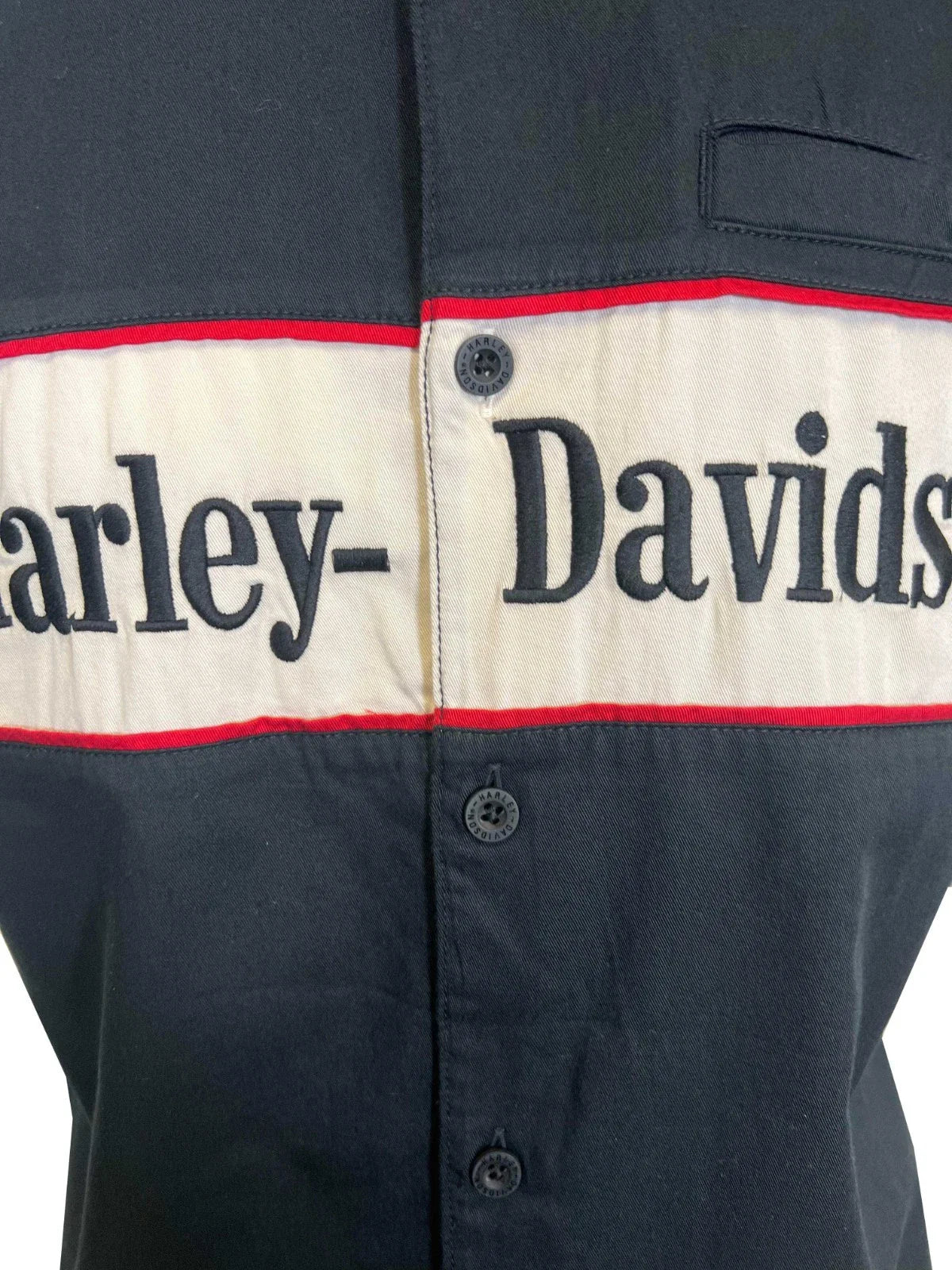 HD Branded  Men's Black Shirt Garage Mechanic Welt Pocket S/S (351)