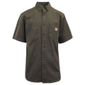 Carhartt Men's Flannel Shirt Gravel Rugged Short Sleeve (225)